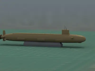 USS Virginia Nuclear Submarine SSN 3D Print STL Model 3D print model