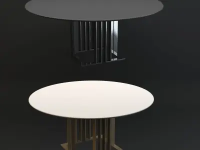 Meridiani Tables Charlie Round Low-poly 3D model