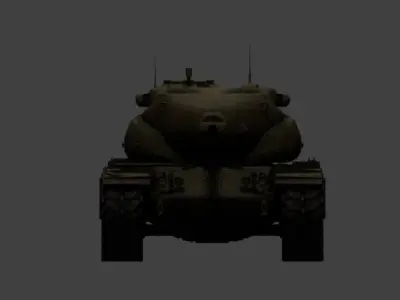 155mm Gun Heavy  Tank T58  Low-poly 3D model