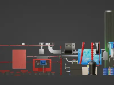Chum Bucket Complete Rooms 3D model