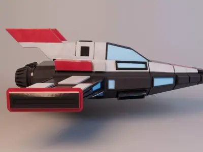 NovaStrike Interceptor XR-15 Spaceship Low-poly 3D model