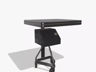 Hospital Monitor Cart Low-poly 3D model