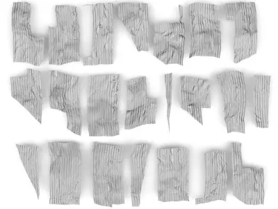 Sheets of old metal 3D model