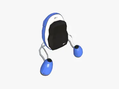 Jetpack Low Poly I03 - SciFi Character Design Low-poly 3D model