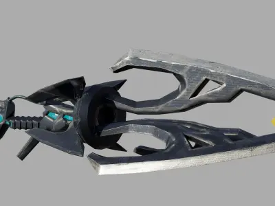 Sci-fi spear Low-poly 3D model