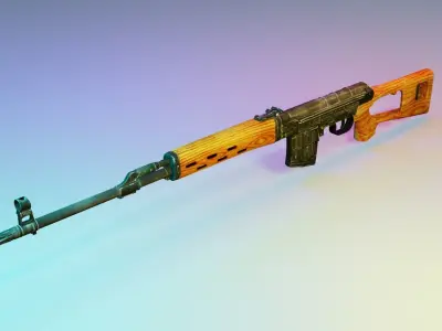 REAL WEAPONS AND SCOPES  Low-poly 3D model