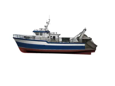 Fishing Boat Commercial Marine Vessel 3D model