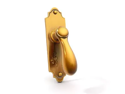 Ornate Brass Door Handle model pack Low-poly 3D model