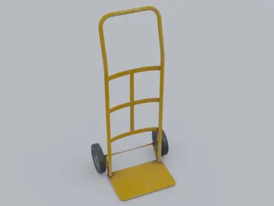 Hand Trolley Truck Low-poly 3D model