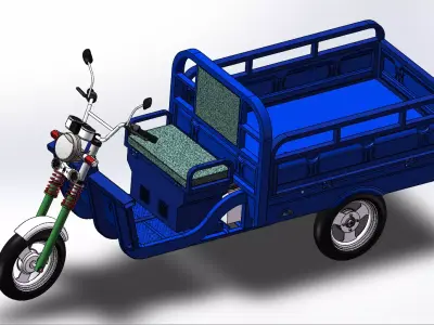 Electric Cargo Tricycle 3D model