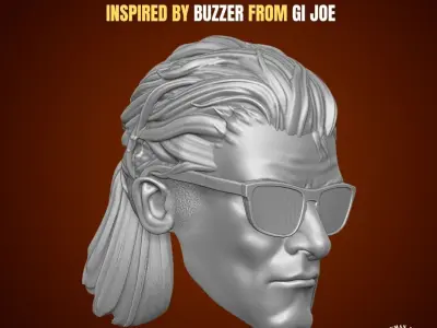 Buzz head for action figures 3D print model