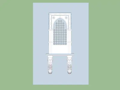 indian stone jharokha 3d modal Low-poly 3D model Low-poly 3D model