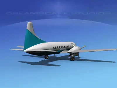 Convair CV-340 Corporate 2 3D model