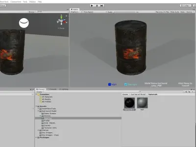 Fuel Barrel PBR Model Low-poly 3D model