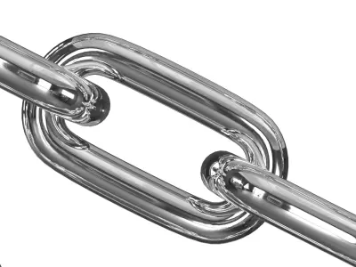 Silver Chain PBR 3D model