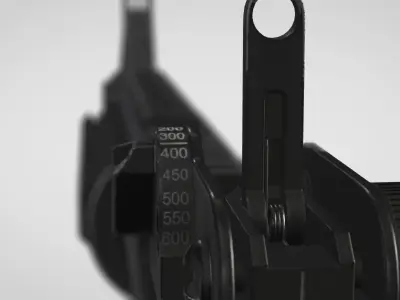 M4A1 Animated Low-poly 3D model