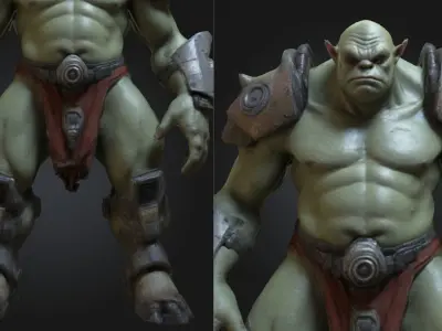 Heavy Armored Ogre Sci Fi Futuristic Low-poly 3D model
