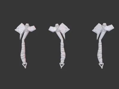 Axe Pack D Low-poly 3D model
