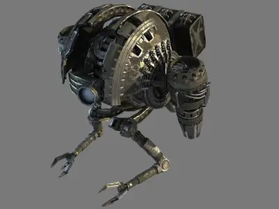 engineer loader drone Low-poly 3D model