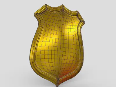 Police Badge Low-poly 3D model purchase