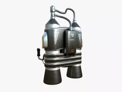 Jetpack E07 Steel - SciFi Character Design Low-poly 3D model