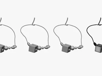 001295 beads Low-poly 3D model