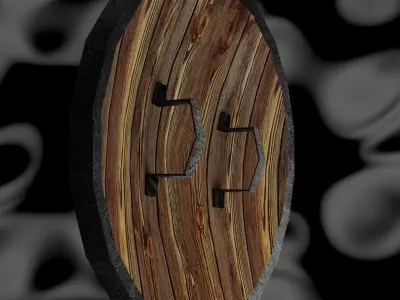 Ancient shield Low-poly 3D model buy