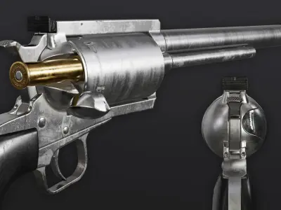 Magnum Research BFR Revolver Low-poly 3D model