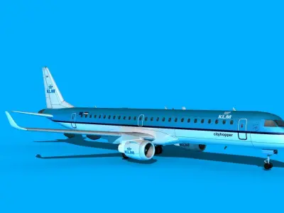 Embraer Emb-190 KLM City hopper 2 3D model