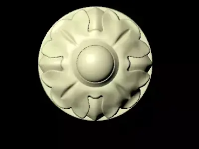 Central decor ornament for furniture 3D model 1143