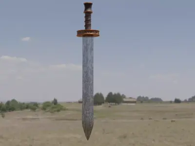 A sword in sky Free 3D model