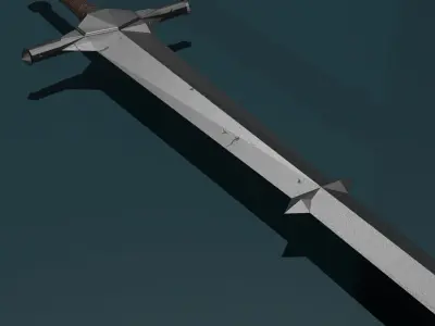 game ready low poly sword Free 3D model shop