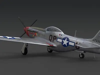P51 Mustang Low-poly 3D model purchase