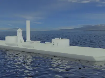 USS Chickasaw 1864 3D print model