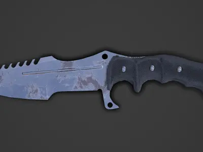 Combat Knife Low-poly 3D model get
