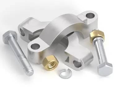 Complete Hose Clamp Solution: 5 Essential 3D Models — Power, Exaust, Spring, Wire &amp;amp; High-Pressure Double-Bolt. 3D model
