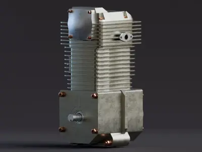 Realistic Engine - Internal Combustion Engine Low-poly 3D model by Assemblr