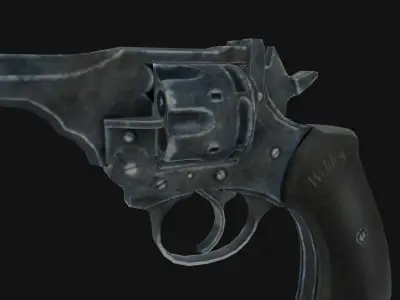 Webley Revolver Low-poly 3D model