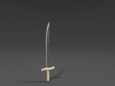 7 Swords made from art taken from the Internet Free low-poly 3D model