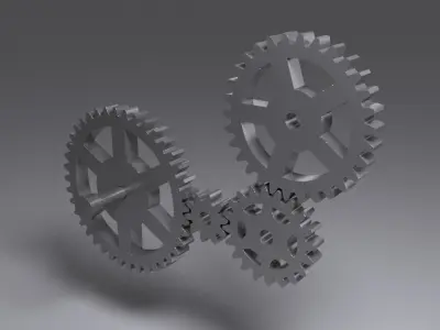 Gear 6parts 3D print model