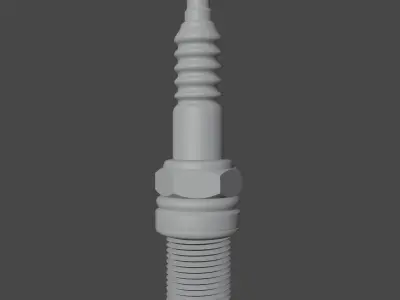 Spark plug Low-poly 3D model by DJ-Games