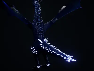 Dragon 3 UE4 and Unity Low-poly 3D model