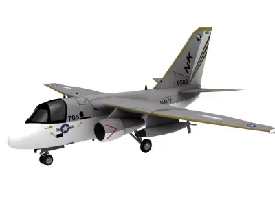 Lowpoly S-3 Viking Aircraft Model Low-poly 3D model