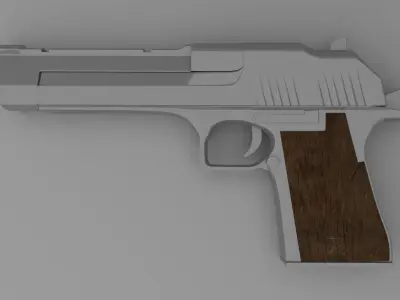 Desert Eagle hand gun Low-poly 3D model