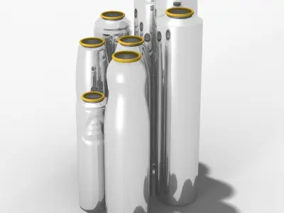 Aluminium cans 3D model