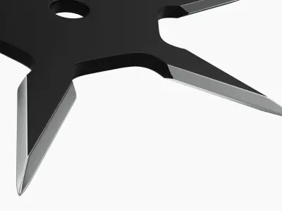 Shuriken ninja throwing knife 07 3D model