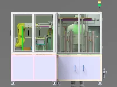 Headphone automatic polishing production line 3D model