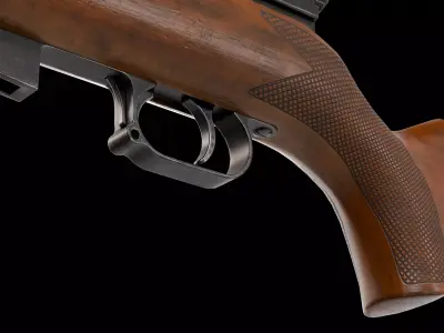 Norwegian Brondby military rifle Low-poly 3D model