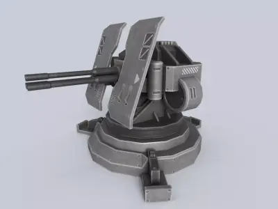 Prototype turret Low-poly 3D model purchase