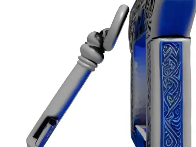 Enchanted USB Key and Keyhole 3D model